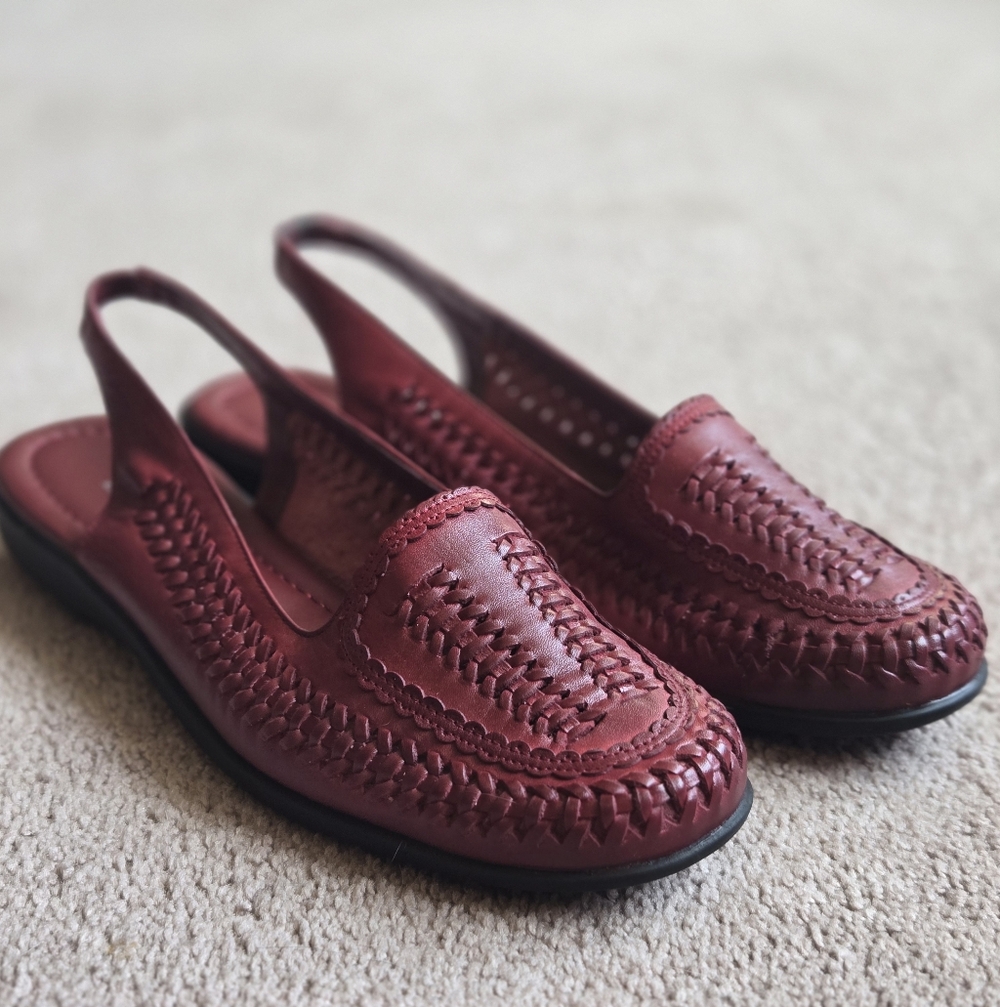 Leather Slingback Flats